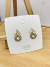 AD Diamond Steel And Rose Gold Party Wear Earrings 42

